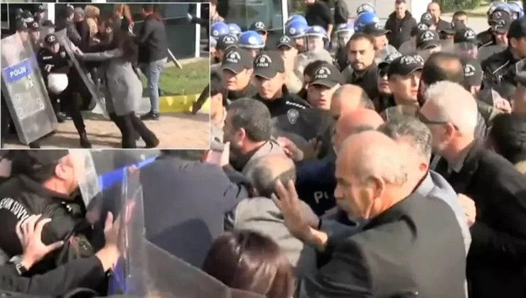 Kayyum atanan Mardin Belediye binası önünde ortalık karıştı