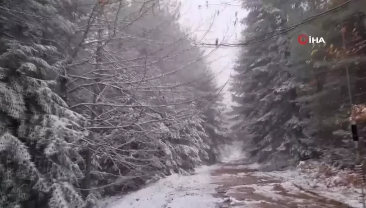 Kazdağları’na Mevsimin İlk Karı Yağdı