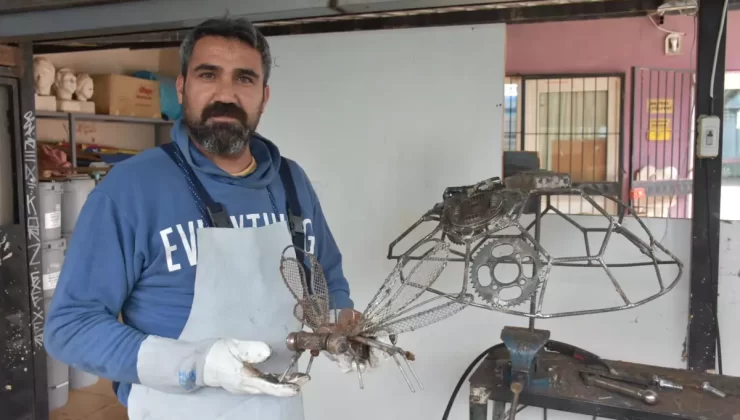 Kemalpaşa’da Atık Malzemelerle Sanat: Hayvan Heykelleri Yaratılıyor