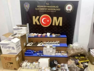 Keşan’da 87 Bin 670 Makaron Ele Geçirildi