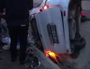 Kilis’te Takla Atan Otomobilde 5 Yaralı