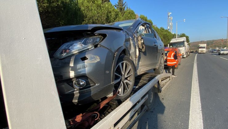 Kimyasal madde yüklü tanker kaza yaptı