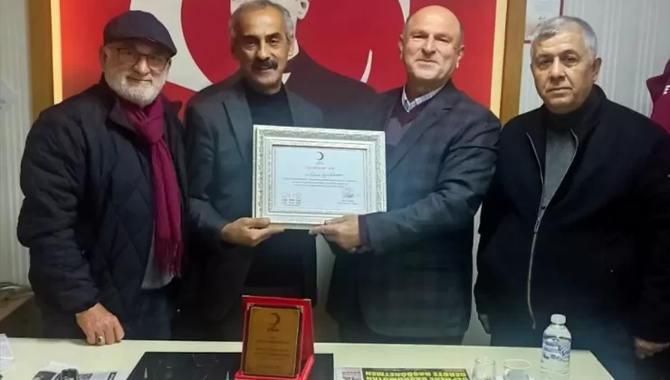 Kızılay’dan Ziraat Odası Başkanı’na Teşekkür