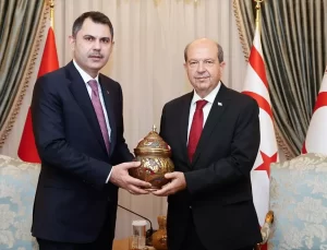 KKTC Cumhurbaşkanı Tatar, Çevre, Şehircilik ve İklim Değişikliği Bakanı Kurum’u kabul etti Açıklaması