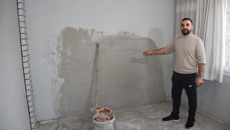 Komşusunun duvarını kırıp eşyaları çaldı, duvarı yeniden örüp sıva yaptı