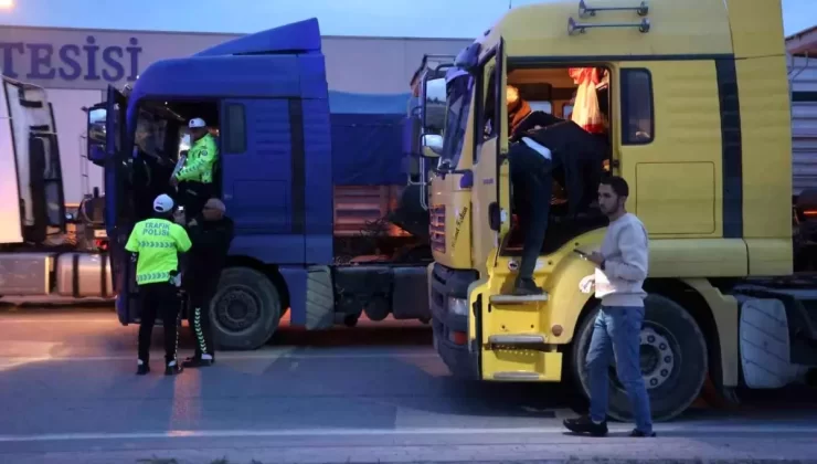 Konya’da Tır Sürücüleri Kaçtı