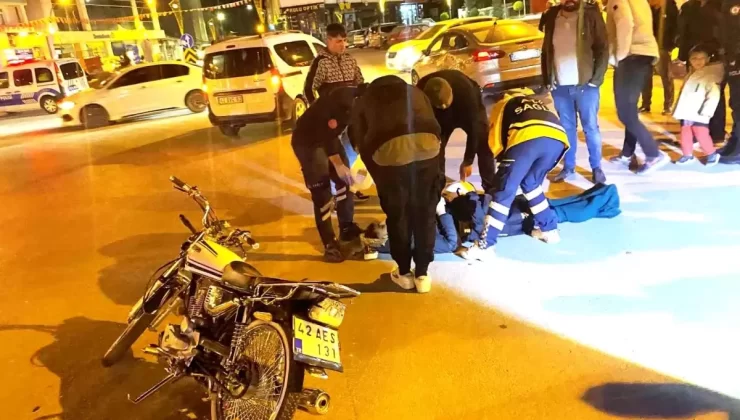 Konya’da Trafik Kazası: Motosiklet Sürücüsü Yaralandı
