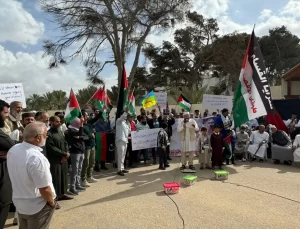 Libyalılardan AB’ye Gazze Protestosu