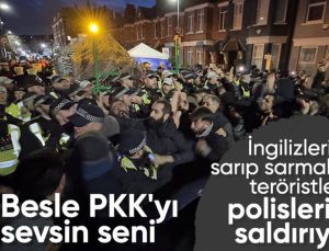 Londra’da PKK yandaşları ile polis karşı karşıya geldi