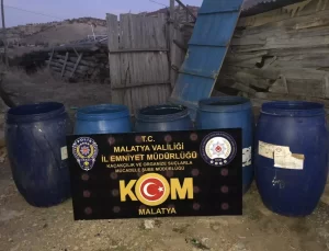 Malatya’da Eş Zamanlı Baskınlarda 4 Bin 696 Litre Kaçak İçki Ele Geçirildi