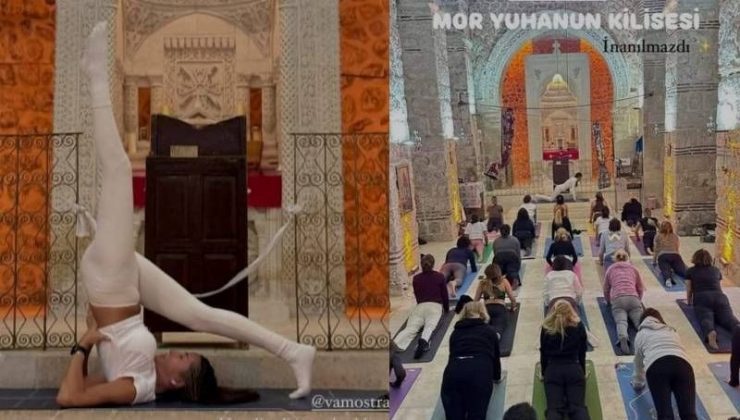 Mardin’e kültürel gezi diye gittiler, süryani kilisesine matları atıp yoga yaptılar!