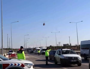 Mersin’de Cayrokopter ile Trafik Denetimi