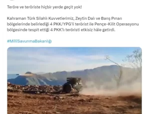 MSB, PKK/YPG’li 8 Teröristi Etkisiz Hale Getirdi