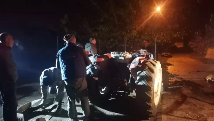 Mudanya’da Traktör Devrildi, Sürücü Yaralandı