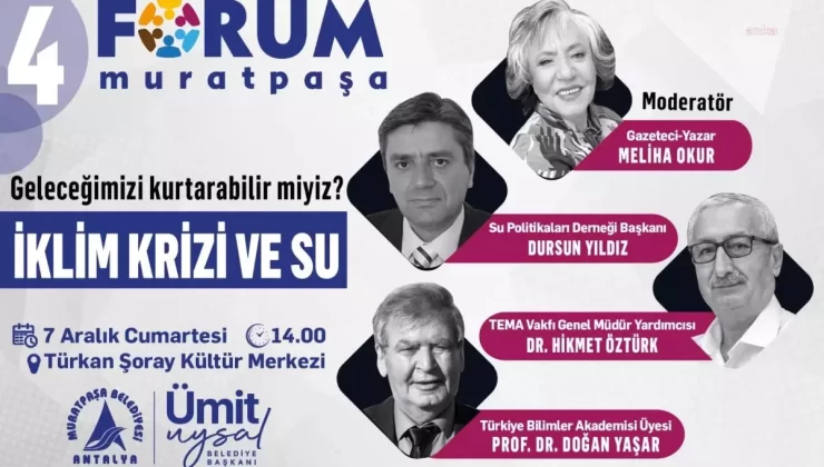 Muratpaşa’da İklim Krizi ve Su Forumu Düzenlenecek