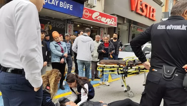 Nazilli’de Elektrikli Bisikletin Yaya ile Çarpışması