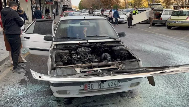 Nevşehir’de Park Halindeki Otomobilde Yangın Çıktı