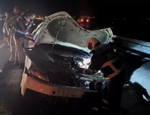 Nusaybin’de Lastik Kurtarma Çabası Traji Kaza