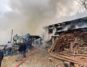Oltu’da Yangın: Ev ve Ahır Küle Döndü