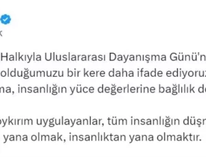 Ömer Çelik’ten Filistin Halkına Destek Mesajı