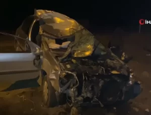 Otomobil İneğe Çarptı: 5 Yaralı