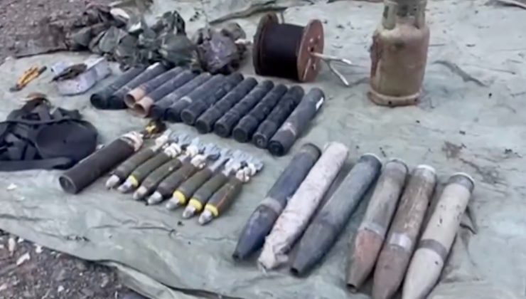 Pençe-Kilit Operasyonu bölgesinde teröristlere ait mağarada bulunan mühimmatlar imha edildi