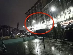 Rize’de Heyelan Anı Kamerada