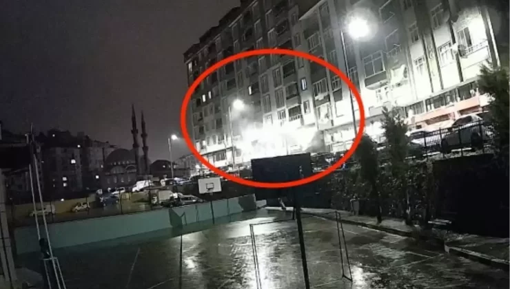 Rize’de Heyelan Anı Kamerada