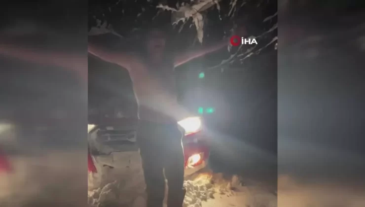 Sakarya’da Kar Banyosu Keyfi