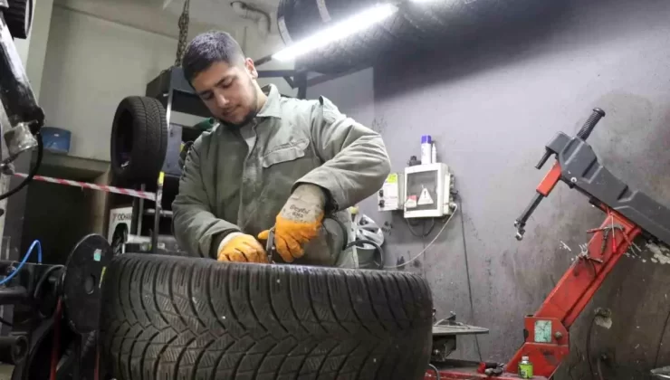 Sakarya’da Kış Lastiği Yoğunluğu