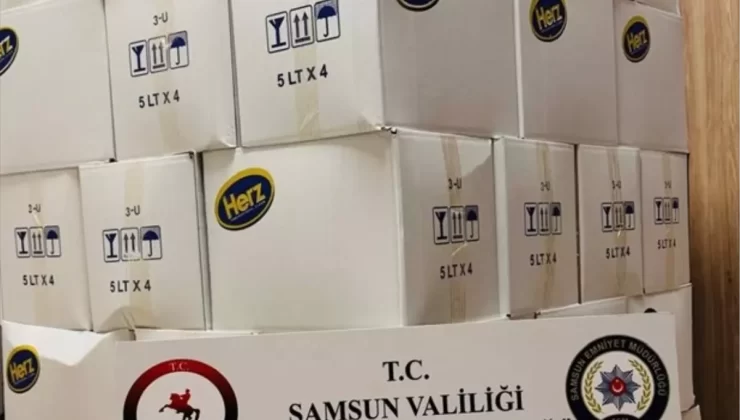 Samsun’da 1070 Litre Kaçak Alkol Ele Geçirildi