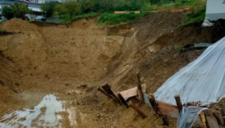 Samsun’da İnşaatta Toprak Kayması