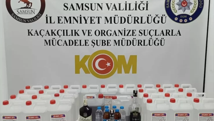 Samsun’da Kaçak Alkol Operasyonu: 130 Litre Ele Geçirildi