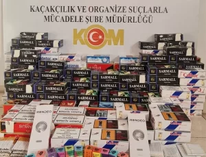 Samsun’da Kaçak Makaron ve Elektronik Sigara Ele Geçirildi