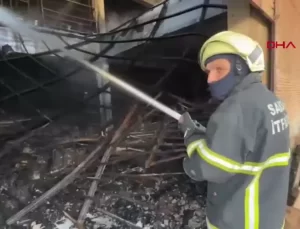 Samsun’da Mobilya Fabrikasında Yangın Çıktı