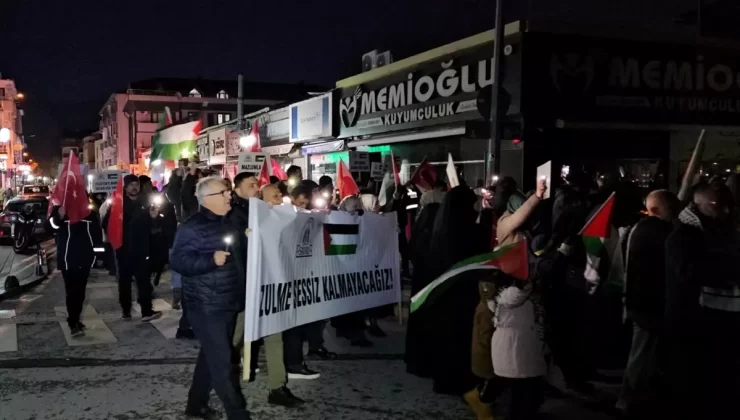 Sapanca’da Filistin’e destek yürüyüşü yapıldı