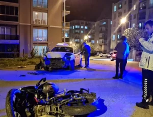 Sinop’ta Motosiklet-Otomobil Kazası