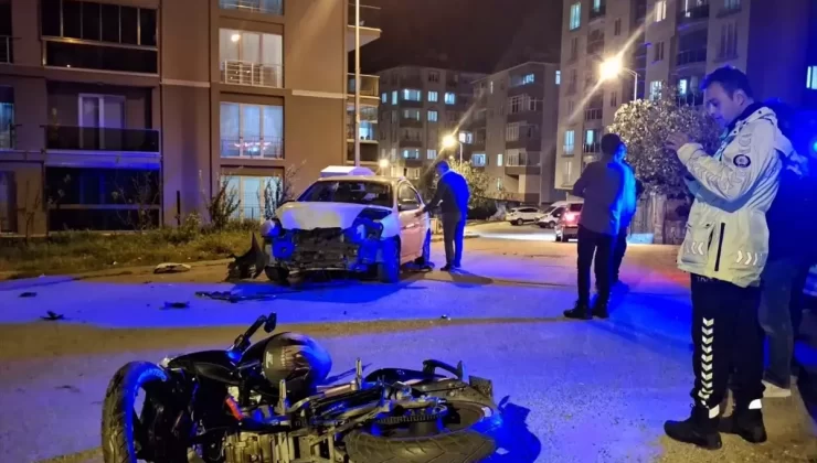 Sinop’ta Motosiklet-Otomobil Kazası