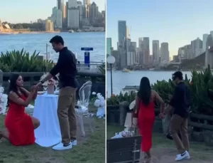 Sıra dışı evlilik teklifi: Kadın, diz çökerek erkek arkadaşına evlenme teklif etti