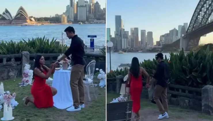 Sıra dışı evlilik teklifi: Kadın, diz çökerek erkek arkadaşına evlenme teklif etti
