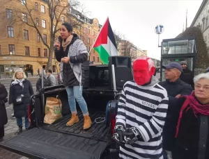 Stockholm’de Filistin Protestosu