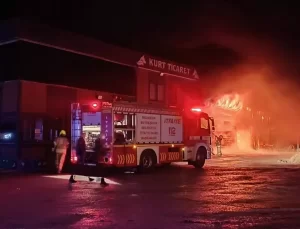 Susurluk’ta Yem Fabrikasında Yangın