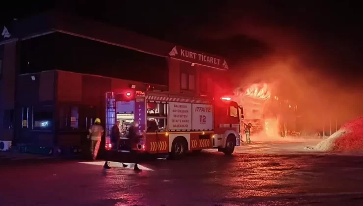 Susurluk’ta Yem Fabrikasında Yangın