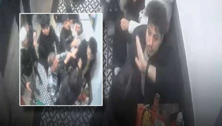 Taksim’deki kokoreççide kadına şiddete garsonlar müdahale etti! Dakikalarca döverek dışarı attılar