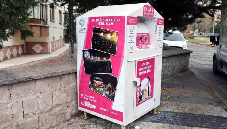Talas’ta ‘Sıfır Atık’ Projesi Kapsamında Giysi Kumbaraları Yenilendi