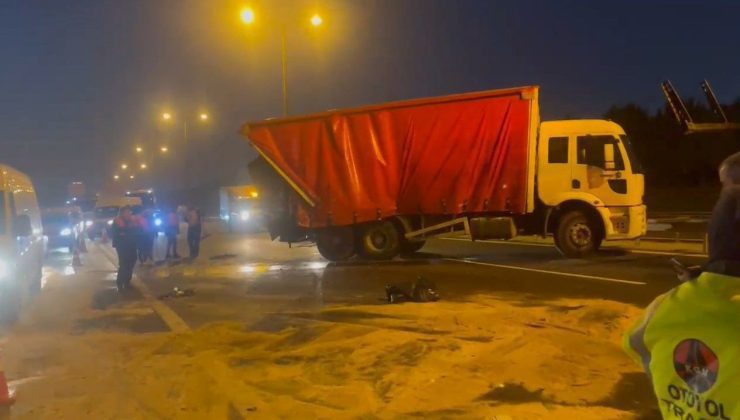 TEM’de trafiği kilitleyen kaza