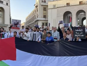 Trablus’ta Filistin İçin Dayanışma Gösterisi