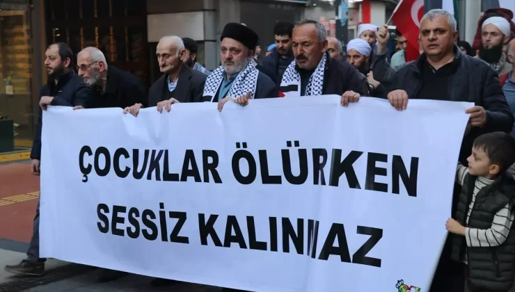 Trabzon’da Filistin’e Destek Yürüyüşü