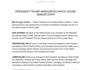 Trump, Beyaz Saray için yeni isimler açıkladı