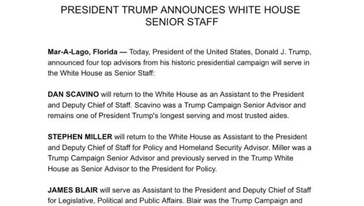 Trump, Beyaz Saray için yeni isimler açıkladı